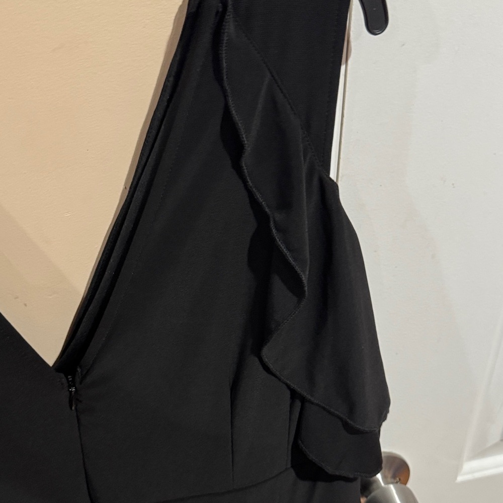 Kiyonna Elegant Black V-Neck Jumpsuit - Picture 11 of 11